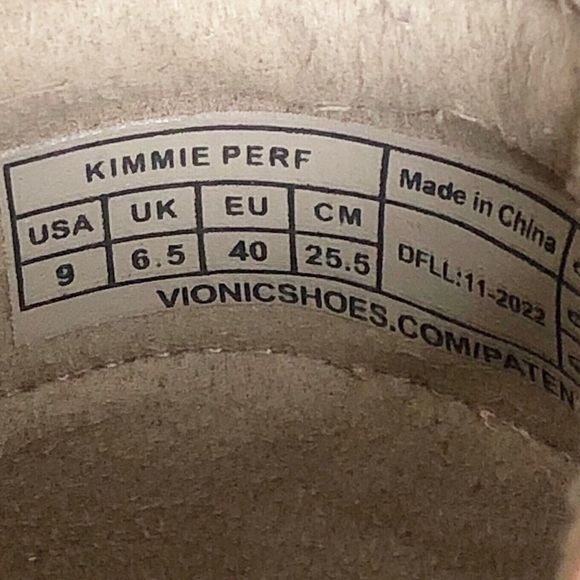 Vionic Sneaker Kimmie Perforated Suede Slip On Peach Pink Size 9 - Picture 6 of 12